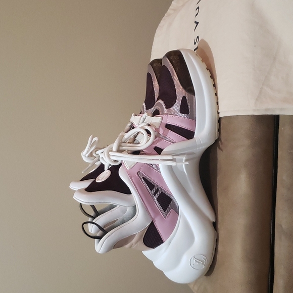 Louis Vuitton Shoes - Authentic Archlight Louis Vuitton sneakers burgandy and pink (with dust bags)